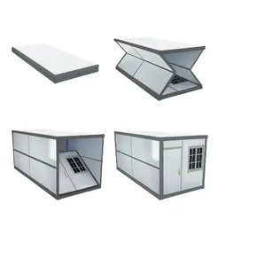 Casa contenedor plegable de 20 pies y 40 pies, precio de aluminio de acero de bajo costo, casa portátil de 40 pies, contenedor plegable