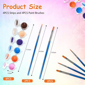 Professional Mini Cheap 3ml/5ml 6/12 Pcs Strip Plastic Pots Kid Acrylic <b>Paint</b> - Product Image 2