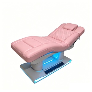Table de massage moderne en tissu capitonné pour salon de beauté, lit de <span class=keywords><strong>spa</strong></span> électrique réglable à 4 moteurs pour traitement de ventouses - Product Image 4