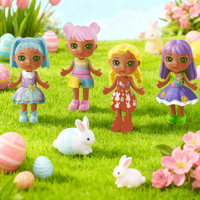 Coffret Cadeau Pâques Surprise Mignon DIY : Poupée Bonbon Miniature en Plastique pour Filles de 3 Ans et Plus - Jouets pour Enfants Toysmax