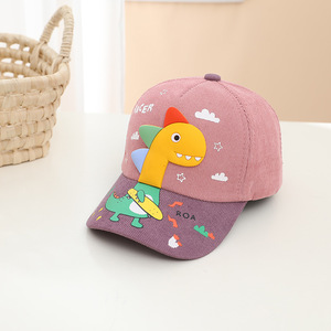 批发可爱小恐龙儿童棒球帽时尚简约刺绣儿童遮阳帽 - Product Image 3
