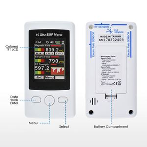 เครื่องวัด EMF หลายสนามระดับมืออาชีพ 10GHz ความแม่นยำสูง ตรวจจับแสง 3 ประเภท (MF/EF/RF) รับประกัน 1 ปี CE - Product Image 6