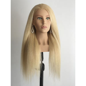 Prix d'Usine Tête de Mannequin d'Apprentissage Visage Européen 24 Pouces 180g 100% Cheveux Humains avec Épaule pour Coiffeur - Product Image 1