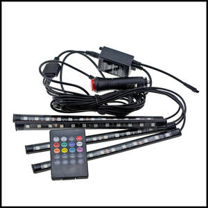<span class=keywords><strong>ไฟ</strong></span> LED แถบ <span class=keywords><strong>5050</strong></span> สำหรับตกแต่งภายในรถยนต์ แสงนีออนสร้างบรรยากาศ RGB 48 ดวง พร้อมรีโมทไร้สาย ควบคุมแสงสร้างบรรยากาศ RGB - Product Image 2