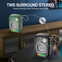 Altavoz Inalámbrico Portátil Recargable Mini, Altavoz Bluetooth Retro con Radio FM y Ranura para Tarjeta TF