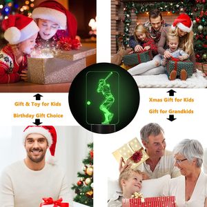 Luz nocturna acrílica de voleibol de ilusión 3D personalizada para regalos de decoración del hogar lámpara de tamaño medio fuente de alimentación enchufable - Product Image 6