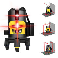 YaJin Laser Industriel Rotatif Rouge Haute Précision, Haute Luminosité, Haute Puissance, 3D 360 Degrés, 4 Lignes, Auto-nivelant Électronique pour Bricolage
