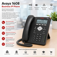 Téléphone IP d'entreprise Avaya 1608, téléphone de bureau VoIP avec écran LCD, haut-parleur, système de communication d'entreprise