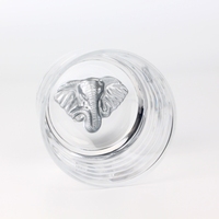Fábrica al por mayor 310 ml Fondo personalizado Lobo Animal cabeza whisky vasos Animal vaso de cristal