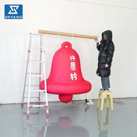 Cloche à vœux gonflable suspendue, modèle publicitaire commercial pour anniversaires, festivals et fêtes