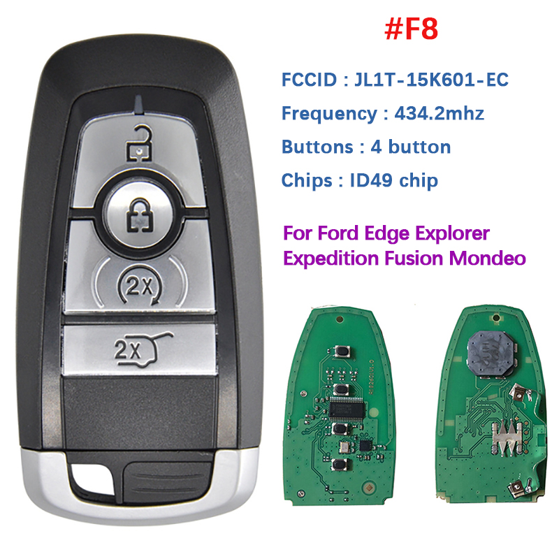 CN018109 315/434/868/902 Remote Key For Ford Edge Explorer Expedition Fusion Mondeo F150 Replacement Smart Keyless Promixity