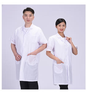 <span class=keywords><strong>Blouse</strong></span> de laboratoire unisexe blanche XL, épaisse, vêtement de médecin blanc tissé pour hôpital, OEM, salon de beauté, usine alimentaire, laboratoire - Product Image 5