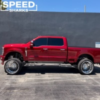 Jantes de camion monobloc forgées polies 24x10 24x12 26x14 8x170 8x180 8x6.5 8x165.1 pour Ford F250 F350 et GMC Sierra 3500HD