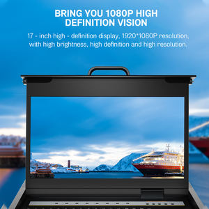 Commutateur <span class=keywords><strong>KVM</strong></span> DTVS 1U monté en rack 16 ports <span class=keywords><strong>VGA</strong></span> avec 17 \ "LCD 1080P <span class=keywords><strong>VGA</strong></span> prise en charge USB/clé de raccourci et contrôle OSD en stock - Product Image 4