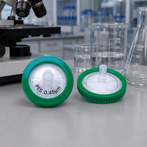 แผ่นกรองฉีดยา PES 0.45um แบบ Hydrophilic ขนาด 25 มม. สำหรับกรองของเหลวในห้องปฏิบัติการ - Product Image 4