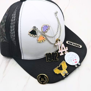 つばクリップフェスティバルクラブテキサスゴルフラージゴールドハットアクセサリースポーツホラートラックパールメタルカウボーイアニメ野球帽ピン - Product Image 4