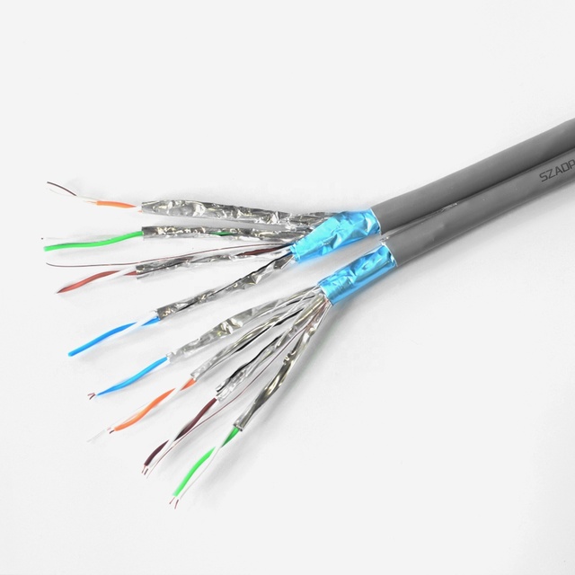 High Quality Ethernet Cable FFTP Cat6a Lan Cable Twisted Pair Individually Foil Shielded PVC LSZH 23AWG