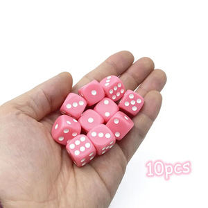 ลูกเต๋าอะคริลิคหกเหลี่ยมขนาด 16 มม. พร้อมจุดสีชมพูและสีขาวแบบโค้งมน หมายเลข 16 ชุดจัดส่งข้ามพรมแดน 10 ชุด - Product Image 3