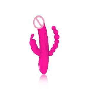 3 in 1 Gスポット ラビットディルド バイブレーター 強力 最高の10段階速度調整 アナルバイブレーター 女性用 大人向けカップル向けセックストイ - Product Image 3