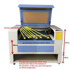 Machine de découpe et de gravure laser CO2 Senbai 80W pour acrylique, bois, verre, cristal, plastique - Système CNC refroidi à l'eau - Product Image 2