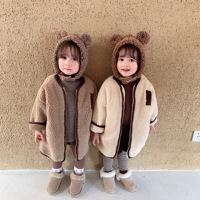 Abrigo Largo para Niña, Invierno 2019, Nuevo Abrigo Infantil de Algodón Cálido y Grueso, Acolchado de Lana, Chaqueta Holgada para Bebé/Niño con Cierre y Felpa
