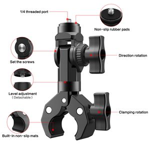 Support de caméra anti-vibration robuste pour guidon de moto et vélo, compatible avec Insta360 X5 <span class=keywords><strong>GoPro</strong></span> Hero13 12 <span class=keywords><strong>11</strong></span> 10 9 DJI OSMO - Product Image 3