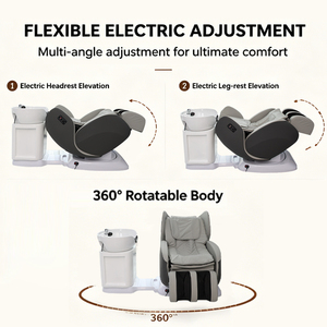 Sillón <span class=keywords><strong>de</strong></span> Masaje Eléctrico Multifuncional Reclinable 360 °   Lavabo Giratorio 4D para Masajes, Equipo <span class=keywords><strong>de</strong></span> Salón <span class=keywords><strong>de</strong></span> Belleza - Product Image 4