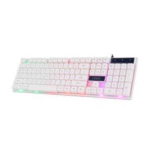 Nouveau <span class=keywords><strong>clavier</strong></span> de jeu ergonomique filaire USB à 104 touches avec rétroéclairage LED multicolore et design étanche pour les joueurs - Product Image 4