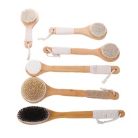 Brosse de bain transfrontalière à poignée longue en crin de cheval, avec cordon de fixation, pour nettoyage et massage, pour salle de bain domestique, Zhejiang Lanyard Assembly