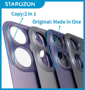 STAROZON grande foro 100% autentici custodie per telefoni cellulari per Iphone 12 12Pro sostituzione del vetro posteriore - Product Image 4