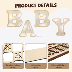 4 lettres en bois pour bébé, décoration rustique pour la maison, lettres de l'alphabet pour la fête prénatale, cadeaux pour nouveau-nés, anniversaires, fêtes pour tout-petits, filles et garçons - Product Image 6