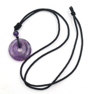 <span class=keywords><strong>Collar</strong></span> de Cristales Curativos con Forma de Donut de 30 mm, <span class=keywords><strong>Amuleto</strong></span> de Piedra Preciosa de Chakra, Colgante de <span class=keywords><strong>Cuarzo</strong></span> Reiki para Hombre y Mujer - Product Image 4