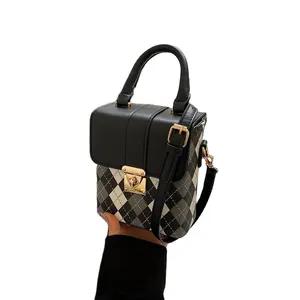 Французская нишевая дизайнерская сумка 2024 Весенняя новая женская сумка популярная и популярная сумка через плечо Маленькая квадратная сумочка для интернет-знаменитостей