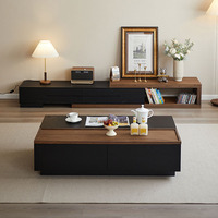 Mueble de TV Extensible, Mueble de Salón, Mueble de Almacenamiento Simple y Moderno para Espacios Pequeños