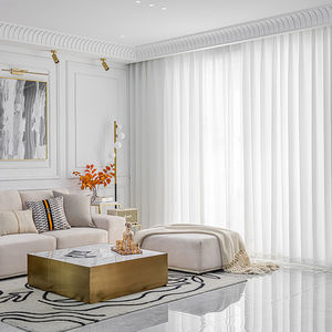 Blanc Tissé Tulle Moderne Étanche Ignifuge Translucide Ombrage Lin Gaze <span class=keywords><strong>Rideau</strong></span> pour Salon Chambre Maison - Product Image 4