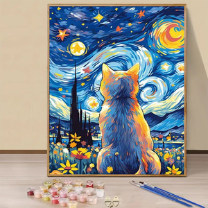 Kit de Pintura por Números, Estilo Impresionista, Kit de Pintura al Óleo para Hacerlo Uno Mismo, Lienzo al Óleo, Arte de Pared, Pintura por Números Personalizada de Diseñador, 30*40cm - Product Image 1