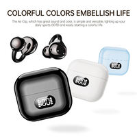 Écouteurs Bluetooth à Clip Ouvert X62 Sport CE FCC RoHS avec Traduction en 150 Langues et Micro pour Appels, Casque Sans Fil à Clip d'Oreille