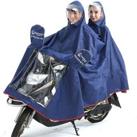 Imperméable de moto pour deux personnes de haute qualité fabriqué en Chine, poncho de pluie pour vélo électrique pour adulte