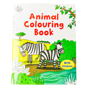 Livre d'autocollants en carton pour l'apprentissage précoce des enfants, papier épais, animaux, circulation, activité, livre d'autocollants, jouet éducatif pour enfants - Product Image 1
