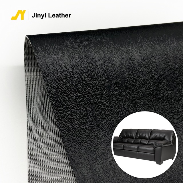 Modern Design 0.8mm Black PVC Synthetic Faux Leather Sofa Cover for Dining Room Soft Hand Feel Embossed Home Furniture Bags