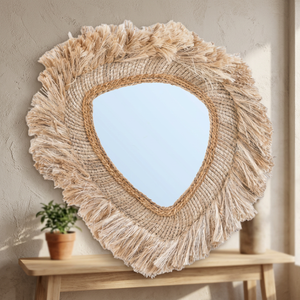 Espejo de Pared Bohemio de Macramé, Hecho a Mano, con Marco Decorativo, Acabado de Yute Natural, para Decoración del Hogar, Aniversario, Arte - Product Image 2