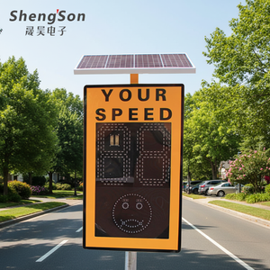 Panneau <span class=keywords><strong>de</strong></span> signalisation intelligent à LED solaire avec radar <span class=keywords><strong>de</strong></span> détection <span class=keywords><strong>de</strong></span> vitesse, affichage dynamique <span class=keywords><strong>de</strong></span> <span class=keywords><strong>la</strong></span> vitesse pour <span class=keywords><strong>la</strong></span> surveillance <span class=keywords><strong>de</strong></span> <span class=keywords><strong>la</strong></span> vitesse sur autoroute et sur routes urbaines - Product Image 6