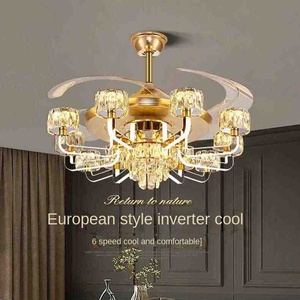 <span class=keywords><strong>Ventilador</strong></span> de <span class=keywords><strong>Techo</strong></span> LED Nórdico Moderno de Lujo, Nuevo <span class=keywords><strong>Ventilador</strong></span> con Luz Invisible para Sala de Estar y Comedor, 60W, <span class=keywords><strong>Ventilador</strong></span> Inteligente con Inversor, Plástico - Product Image 5