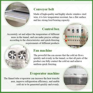 เครื่องแช่แข็งแบบหมุนสเตนเลสสตีลพร้อมสายพานลำเลียงและตะกร้า - Product Image 4