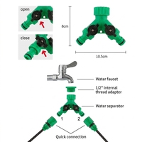 Répartiteur d'eau en Y en plastique, déviateur d'irrigation écologique, outils de jardin, raccord rapide, connecteur multi-prises pour serre