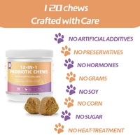 Compléments probiotiques Pet Yuan pour la santé intestinale, compléments de bactéries lactiques pour la santé digestive pour chiens et chats