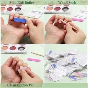 OEMプロ仕様ポータブル新デザインネイルプレップキット付け爪3ピースミニセットネイルファイルアルコールチップオレンジスティック小型 - Product Image 3