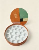 Boîte d'emballage en gros pour mini-boîtes de thé, boîte cadeau ronde de luxe personnalisée pour le thé et les cadeaux d'entreprise