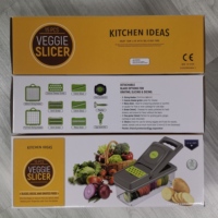 Hachoir à légumes manuel multifonctionnel 15 en 1 Trancheuse Coupe-oignons Coupe-légumes Hachoir à aliments avec bouton de nettoyage