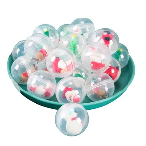 Neue Spielzeuge OEM/ODM maßge schneiderte kugelförmige Spielzeug leere Kunststoff Weihnachts kapsel für Verkaufs automaten - Product Image 1